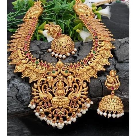 Golden One Gram Gold Imitiation Jewellery Sets At Rs 3500set In