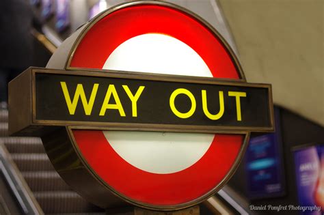 London Underground Station Way Out Sign 17701 Daniel Pomfret Photography