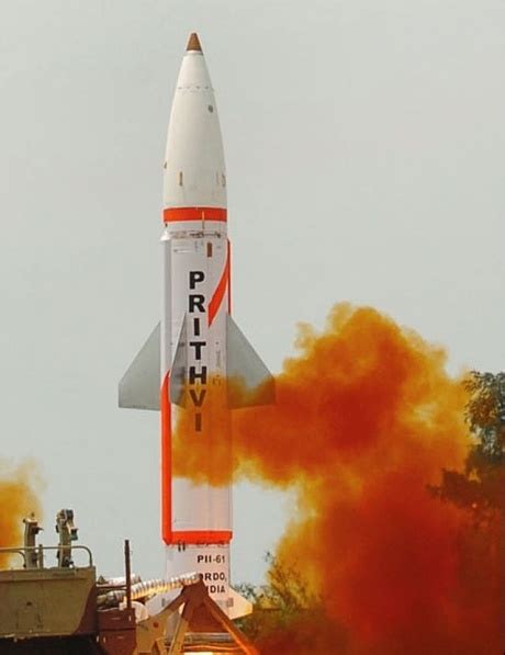 Prithvi Ii Ballistic Missile Test Fired