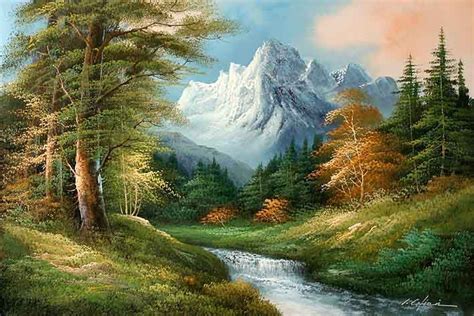 Classic Mountain Landscape Landscape Paintings Mountain Landscape