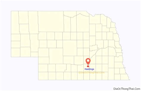 Map Of Hastings City Nebraska