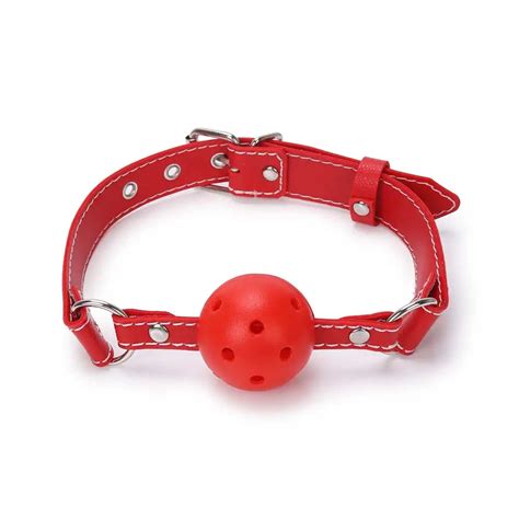 Wholesale Chinese Bondage Products Red Ball Gag For Female Leather Bdsm Bondage Buy Plastic