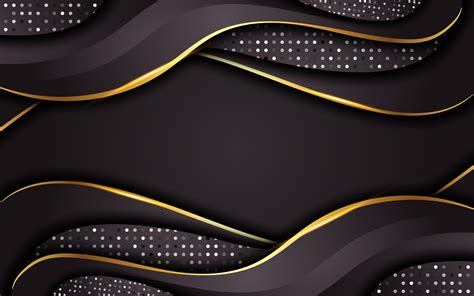 Luxury Background Black Dynamic Overlapped Layer With Elegant Glow