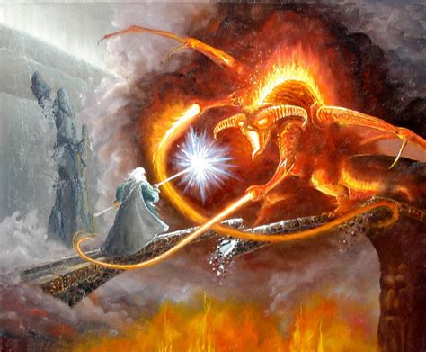 Gandalf And The Balrog Balrog Middle Earth Art Tolkien