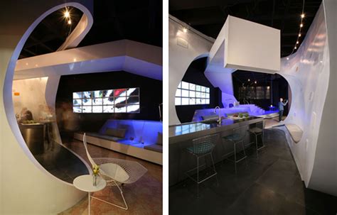 Futuristic Loft Design In La California Dining Room Viahousecom
