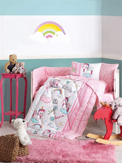 Ozinci Cute Unicorn Baby Bedding Set 100 Cotton Nursery