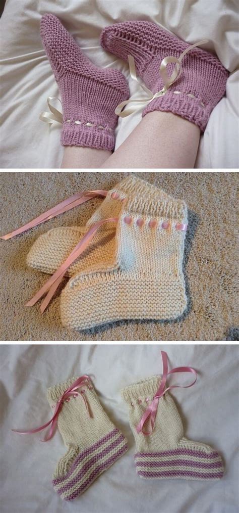 15 Knit Adult Slippers Boots Free Patterns Instructions With Pictures