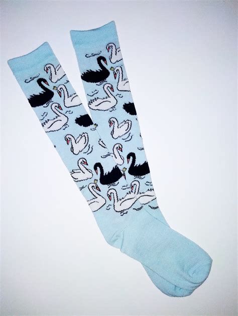 Swan Knee High Socks Socks And Souls