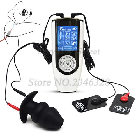 Usb Charging Electro Shock Hollow Butt Plug Enemator Vibrator Anal Dilator Massage Pad Orgasm