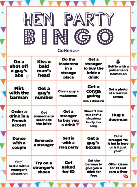 Hen Party Bingo