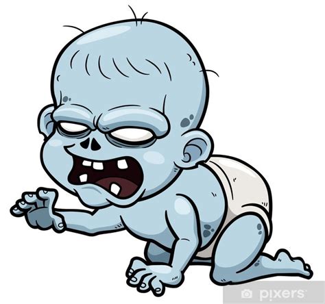 Fototapete Vektor Illustration Von Cartoon Zombie Baby Pixersat