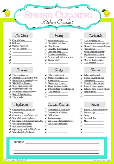 Download free daily kitchen cleaning checklist pdf. spring-cleaning-checklist - Emily Roach Wellness