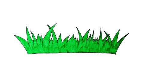 How To Draw Grass Easy For Kids Youtube