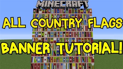 Minecraft 18 All Country Flags On Banner Tutorial 200 Flags
