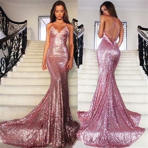 Backless Mermaid Prom Dress Sexy Sequin Prom Dress Prom Dresses 2017