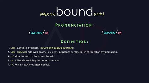 Bound Meaning And Pronunciation | Audio Dictionary - YouTube