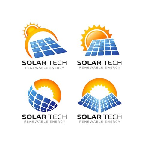 Plantilla De Diseño De Logo De Energía Solar Solar Vector Premium