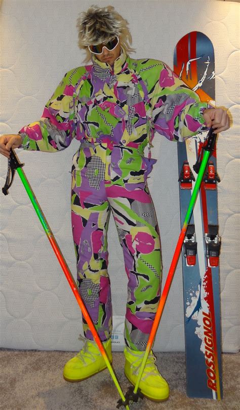 Pin by Lee Felton on Retro Ski 80's 90's Neon Onesies Gaper | Retro suits, Retro ski, Retro fashion