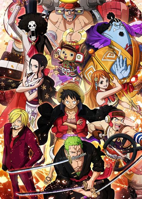 Strawhats Wano One Piece Poster By Onepiecetreasure Displate En
