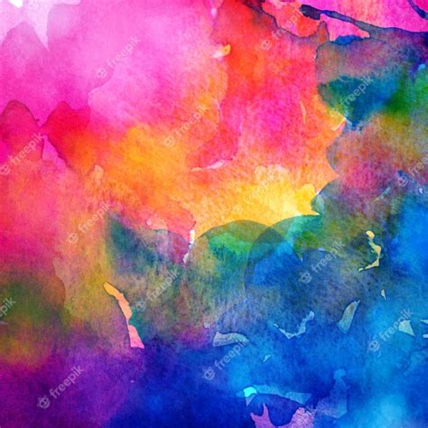 Premium Vector Watercolor Colorful Rainbow Background