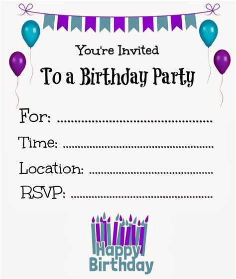 Free Printable Birthday Invitations Online Free Printable Birthday Invitation Templates Bagvania