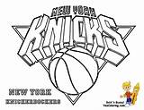 Coloring Knicks Basketball York Neo sketch template