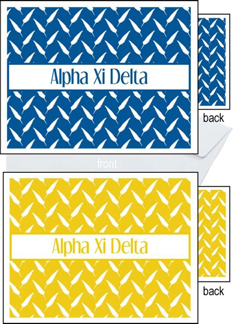 Alpha Xi Delta Sorority Notecards Playalday