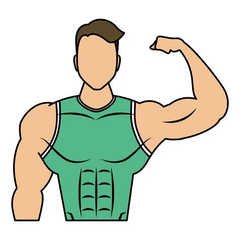 Young Strong Man Athlete Character 2842927 Vector Art At Vecteezy