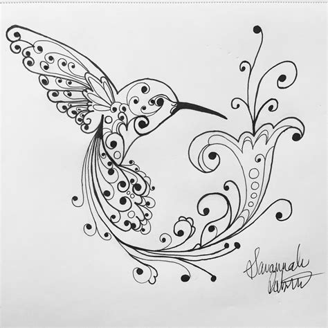 Hummingbird And Flower Circle Of Life Tattoo Design Savvy Creations