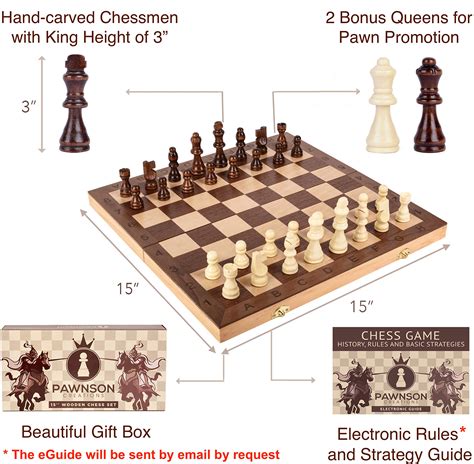 Wooden Chess Set For Kids And Adults 15 Staunton Chess Set Large