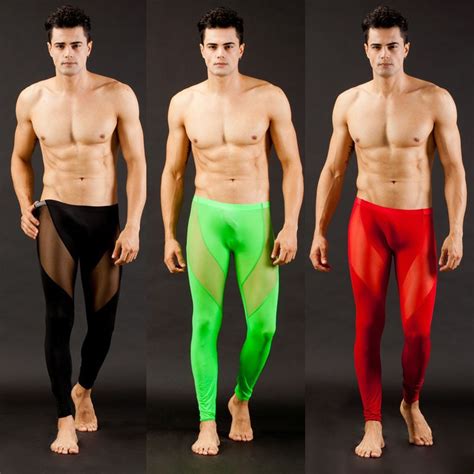 Sexy Mesh Long Johns Longies Men Silk Thermal Underwear Low Elastic