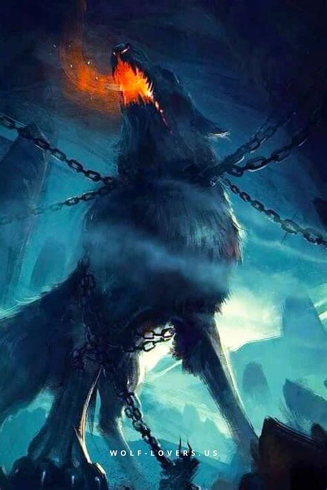 Fenrir Wolf Mythical Creatures Art Dark Fantasy Art Mythology Art