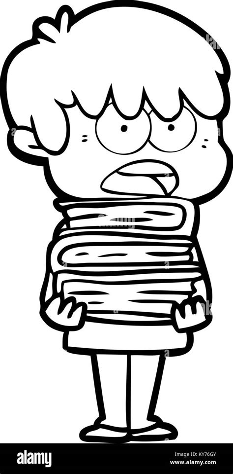 Worried Cartoon Boy Stock Vector Image And Art Alamy