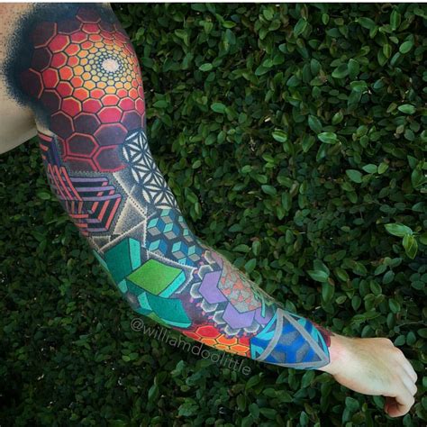 Geometric Colour Tattoo Designs - Design Talk