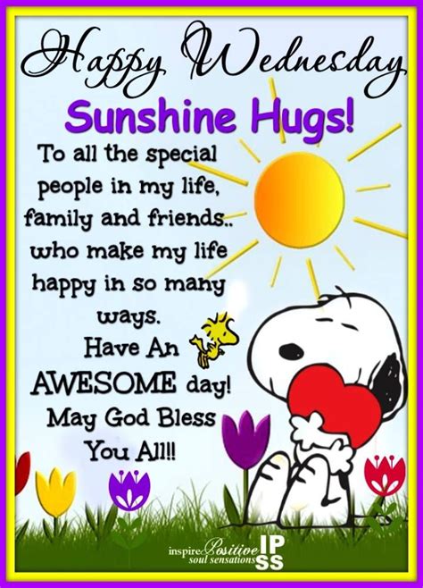 Sunshine Hugs Happy Wednesday Pictures Photos And Images For