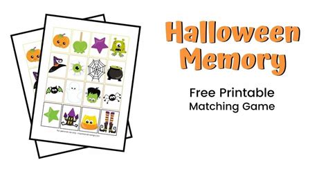 Halloween Memory Game Printable Free Printable For Kids