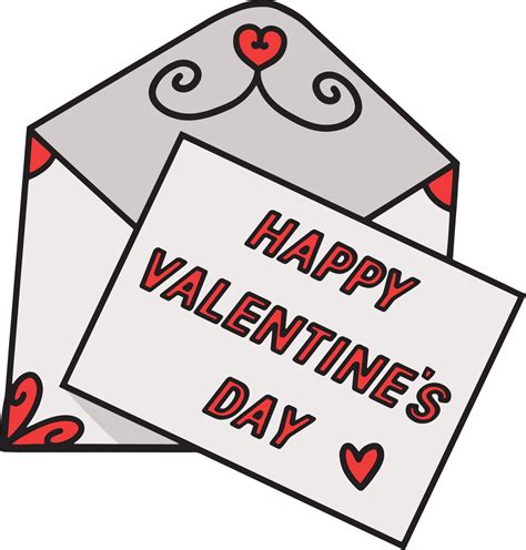 Valentines Day Greeting Card Cartoon Clipart 13730712 Vector Art At