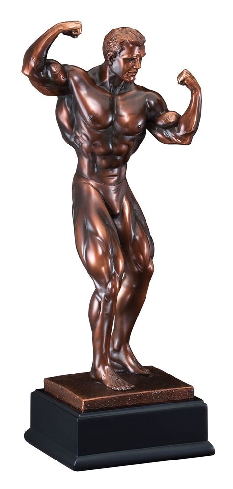 Bronze Front Double Bicep Male Pose Bodybuilding Trophy Trophy Schoppy S Since Fantasy