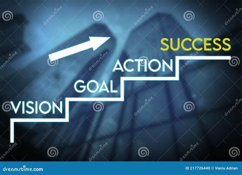 Vision Goal Action, Success - Business Strategy Stock Illustration