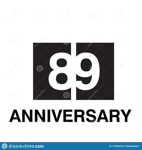 89 year anniversary celebration vector template design illustration stock vector illustration