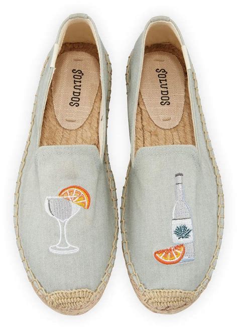 Soludos Agave Embroidered Espadrille Smoking Slippers Espadrilles