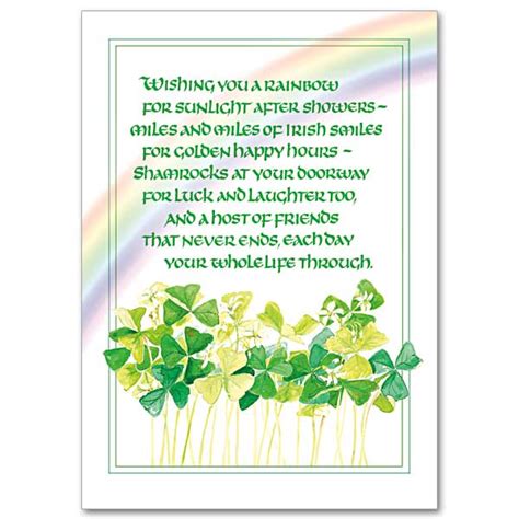 Maybe you would like to learn more about one of these? Wishing You a Rainbow: Irish Blessing Card