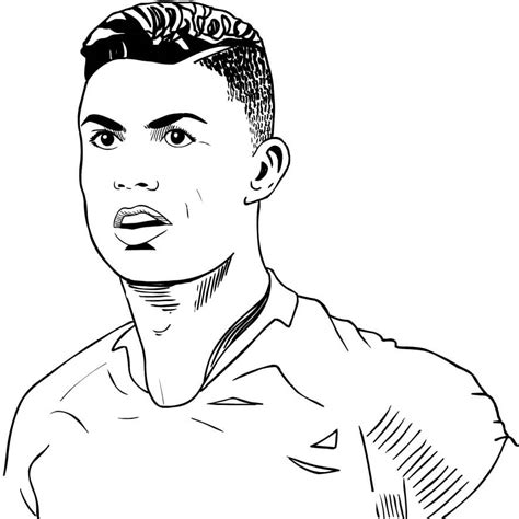 Desenhos De Cristiano Ronaldo Para Colorir Imprimir E Pintar Colorirme