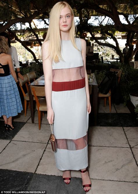 Elle Fanning Wears Daring Dress To Party Honouring Hollywood Stylist Daily Mail Online