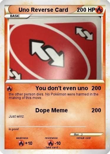Pokémon Uno Reverse Card 2 2 You Dont Even Uno My Pokemon Card