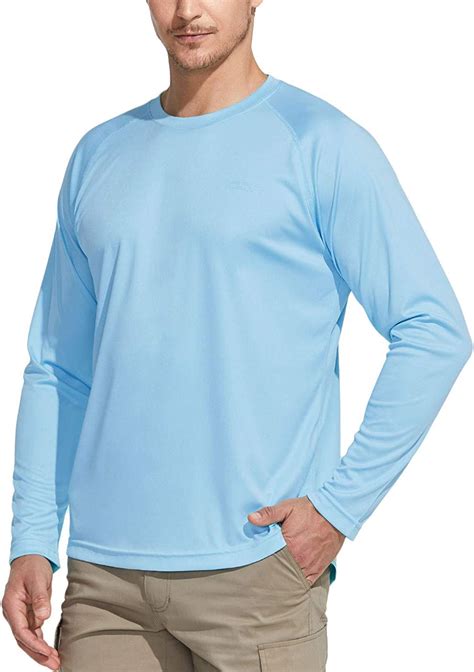 Mens Upf 50 Uv Sun Protection T Shirt Long Sleeve Lightweight Shirts