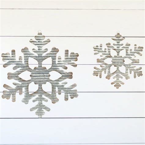 Galvanized Metal Snowflake Wall Decor Set Of 2 Snowflakes Wall Decor