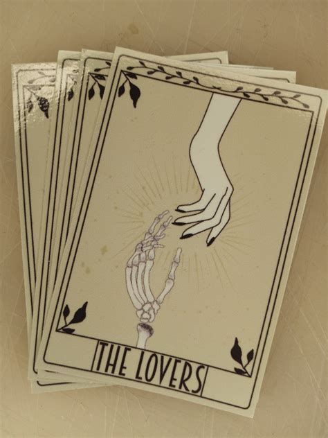 The Lovers Tarot Card Sticker 2 Per Order W Free Shipping Etsy