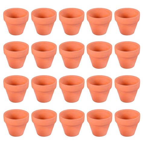 Hemoton 20pcs Small Mini Terracotta Pot Clay Ceramic Pottery Planter