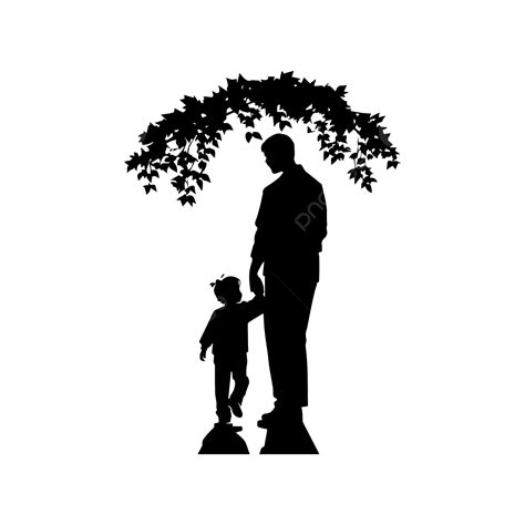 Fathers Day Parent And Child Silhouette Vector Father S Day Father